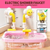 Jeu de pêche aquatique flottant pour tout-petits EPT, table d'activités sensorielles en plastique à circulation d'eau, jouets de robinet électrique pour enfants