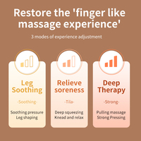 Masseur électrique pour mollets à pression efficace de 45% à 76%, relaxation musculaire profonde, thérapie par pression d'air et chaleur, massage des jambes, soulagement de la douleur