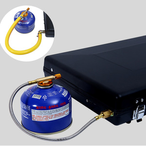 Fornello a Butano Portatile Best-seller Pieghevole Nero con Griglia Adatto per Campeggio e Barbecue all'Aperto - Product Image 3