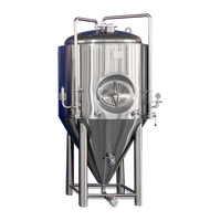 Cuve de fermentation conique 20BBL en acier inoxydable 304 de qualité alimentaire, personnalisée, avec chemise à fossettes et trappe latérale pour brassage de bière