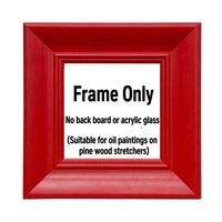 Cadre photo créatif en bois massif rouge carmin fait main pour peinture à l'huile personnalisée, cadre extérieur vide, encadrement en bois DIY, vente en gros