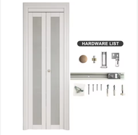 Porte pliante en bois massif de style moderne, finition blanche apprêtée, 48''x80'', 1 panneau, style Shaker, isolation acoustique, pour salon