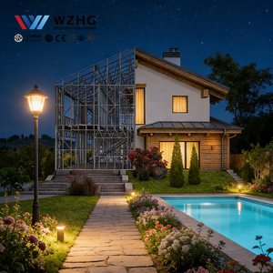 Kit de structure en acier pour villa légère résistante aux cyclones, pour logement rural, en promotion, normes IBC - Product Image 1