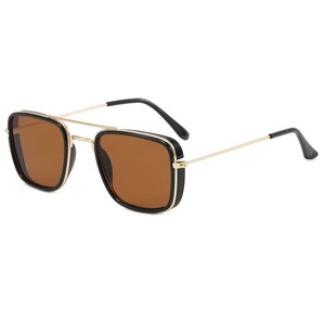 Nouvelles Lunettes de Soleil Designer Gothiques UV400 2026, Monture Métallique Carrée Double Pont, Style Steampunk, Haute Qualité, Marque Personnalisée, Tendance - Product Image 5