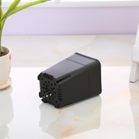 Pot Plastik Persegi Tinggi Putih Hitam Transparan 8*11cm untuk Sukulen dan Kaktus
