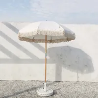 Outdoor Fringed Beach Sunshade Umbrella