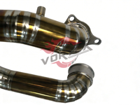 Vortex Titanium 1.2mm Tebal Downpipe Mewah Universal Knalpot M340i M440i M240i B58 G20 G22 G28 G42 2019-2025 Katup OEM Halus