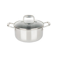 Ensemble marmites de cuisson 7 pièces en acier inoxydable tri-pli, batterie de cuisine haute qualité usage commercial.