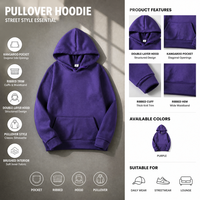 Hoodie & Sweatshirt Pria Ukuran Besar Polos Berkualitas Tinggi Grosir OEM, Cetak Logo Kustom, Hoodie Musim Dingin untuk Pria