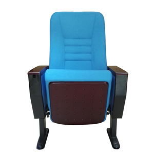 Silla de Teatro Tapizada en Azul con Reposabrazos para Auditorio y Estadio - Product Image 3