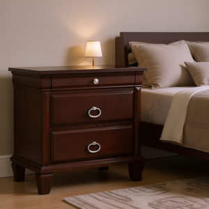 Comodino Glory Furniture Triton con 3 cassetti, mobile in legno per camera da letto - Product Image 2