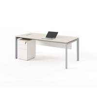 Table principale en bois de bureau de base moderne personnalisée de haute qualité avec sous-armoire pour le gestionnaire