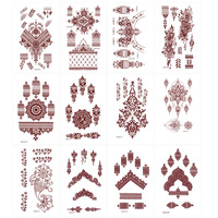 Tatouages temporaires à fleurs imperméables sexy pour femmes, faux autocollants de tatouage instantanés pour mariages et festivals imprimés sur papier