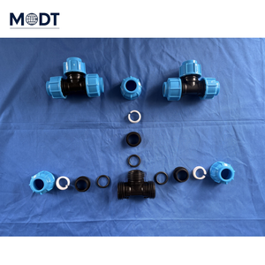 PP-Kompressionsarmaturen PN16 Polypropylen-T-Stück Winkelstück Kupplung Schnellkupplung für Sanitär- und Bewässerungsanlagen mit Gusskopf - Product Image 4