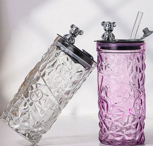Tasses à thé/café/jus en verre de 350 ml avec paille pour boissons chaudes et froides – Prix usine - Product Image 5