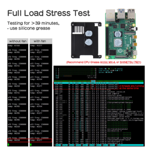 Ahududu Pi 4/4B tản nhiệt mát nhiệt hỗ trợ với PoE và làm mát người hâm mộ (P165-B) - Product Image 6