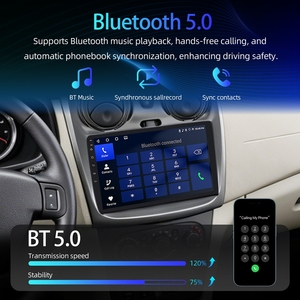 Dispositivo Audio per Auto Rhythm Wireless Carplay BT 5.0 con Trasmissione del Segnale Veloce e Stabile per Renault <span class=keywords><strong>Lodgy</strong></span> 2021 <span class=keywords><strong>Dokker</strong></span> 2012-2020 - Product Image 4