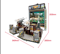 Simulateur de tir numérique pour 4 joueurs, machine de jeu de tir, projet rentable pour parcs d'attractions, simulateur de compétition