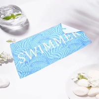 Serviette de plage personnalisée avec logo, impression personnalisée, livraison rapide, grande serviette de plage d'été en microfibre, vente en gros