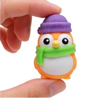 Nouveau jouet anti-stress transfrontalier en maltose, pingouin phosphorescent à presser, personnalisable avec logo, à rebond lent, disponible