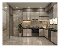 Armoire de cuisine modulaire moderne à peinture laquée à haute brillance de conception libre