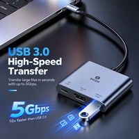 Hub USB-C 3-en-1 Biaze, charge rapide PD 100W, 4K 30Hz pour USB 3.0 5 Gbps, adaptateur multiport en alliage d'aluminium pour ordinateur portable, en stock