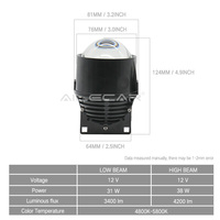 Feux antibrouillard bi-LED étanches de 3.0 pouces Nouveaux phares antibrouillard pour voiture