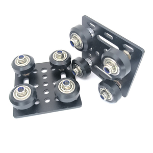 <span class=keywords><strong>Poulie</strong></span> profilée en aluminium 2020 pour imprimante 3D, norme européenne, construction à fente en V, <span class=keywords><strong>poulie</strong></span> à 4 roues - Product Image 3