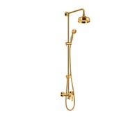Ensemble de mitigeur de douche mural à levier unique en or de luxe moderne, 3 sorties, bec pivotant à 150°, utilisation en salle de bain d'hôtel, valve en céramique 5