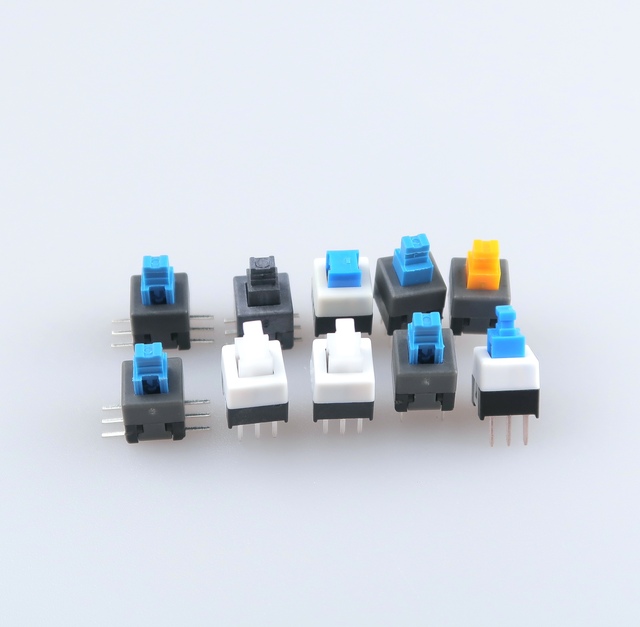 7X7-D Button 6 Single and Double Row Self Locking 2 Pin 3 Pin Temperature Resistant Push Button Switch Switch Switch SMD