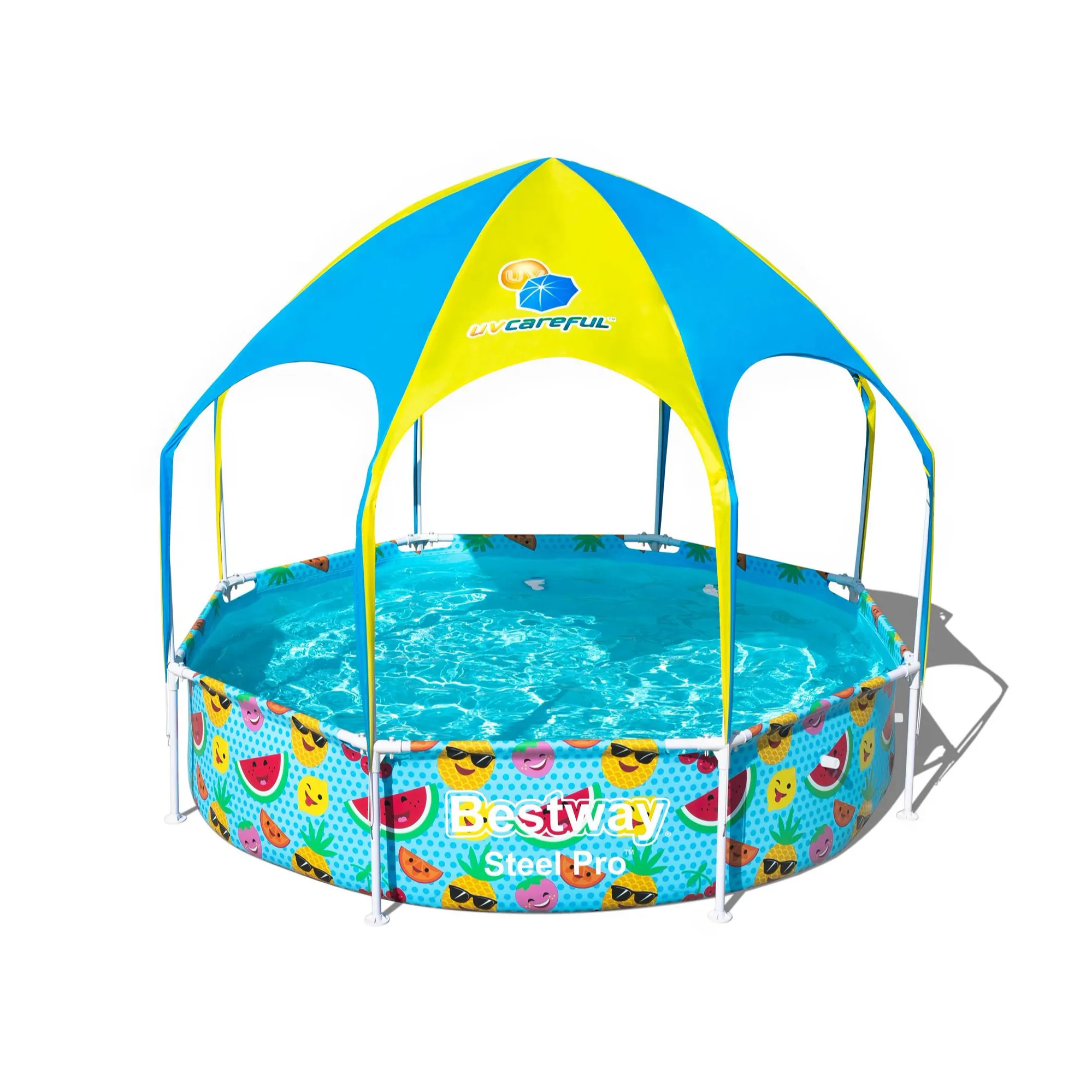 wholesale gardens UV Careful Parasol for kids outdoor water play steel frame Round Above Ground Pool Set swimming pool for kids