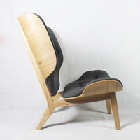 Chaises de salon rembourrées en bois courbé meubles fauteuil maison utilisé moderne confortable chaise longue à dossier haut chaise mammouth norr11