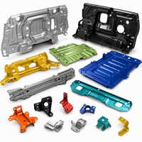 Braket Panel Bodi Struktural Logam Lembaran CNC Otomotif, Penguatan, Lapisan Bubuk Warna-warni, Baja Kekuatan Tinggi, OEM