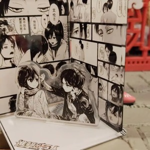 Panneau décoratif en acrylique Mikasa Ackerman Eren Jaeger, modèle de scène créatif, ornement de bureau, personnage d'anime, cadeau pour les fans - Product Image 6