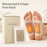 Patchs détoxifiants personnalisables à l'armoise pour les pieds, soin aux herbes, soulagement de la fatigue, amélioration de la qualité du sommeil, certifiés CE, 50 patchs par paquet