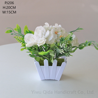QIDA vente en gros artificielle soie herbe fleur arbre bonsaï luxe décor à la maison petite plante en pot en plastique pour une utilisation en extérieur pour le mariage