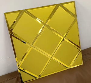 Gạch gương mOSAIC kính vuông hiện đại bán trực tiếp từ nhà máy, cạnh được đánh bóng, chống nước, kiểu ghép hình, làm nền phòng khách — ảnh 1