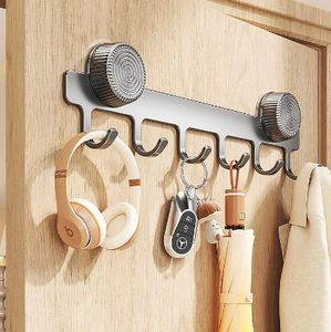<span class=keywords><strong>Crochet</strong></span> de rangement adhésif en métal robuste <span class=keywords><strong>pour</strong></span> cuisine et salle de bain, sans perçage, à ventouse, à suspendre sur la porte, respectueux de l'environnement - Product Image 6