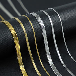 स्टेनलेस स्टील सांप चेन 316 14k 18k सोने की चांदी की ललक वाली महिला ने गहने मोटी कोटिंग वाटरप्रूफ पहुंच परीक्षण किया - Product Image 2