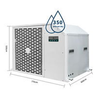 Déshumidificateur de serre de Drainage étanche et automatique IP65 350 pintes/jour de qualité industrielle pour les pépinières de plantes tropicales CE/ISO