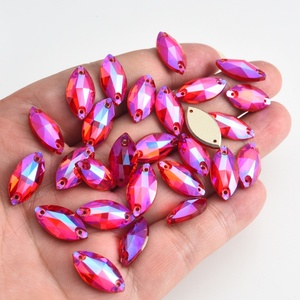 โอเลีย พรีเมียม คริสตัลเย็บติดแบบแบน ขนาด 9*18 มม. สำหรับตกแต่งเสื้อผ้า - Product Image 3