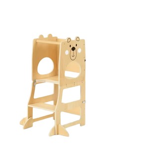 Tabouret de cuisine 3-en-1 et tabouret d'apprentissage pour tout-petits, marchepied pliable adapté aux tout-petits, antidérapant - Product Image 2