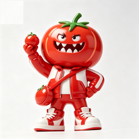 Figurine de tomate personnalisée en PVC et ABS, statue d'art fabriquée en Chine, figurine de designer sur mesure pour la vente en gros de marques (OEM)