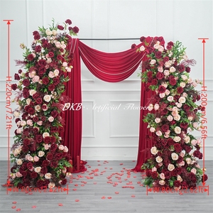DKB Artificial Silk <b>Flower</b> Arch-Custom Red Real Touch Durable Wedding & Valentine's Decor - Product Image 2