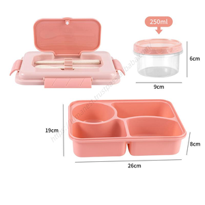 Wholesale SYH687 Microwave Safe Rectangular Plastic Lunch Box Tableware Food Container Partition Small <b>Bowl</b> Separation - Product Image 3