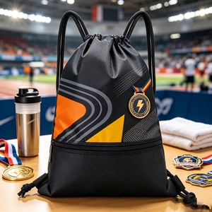 Bolsas con Cordón Personalizables con Logotipo, Bolsa con Cordón Negra, Premios para Eventos Deportivos, Bolsa con Cordón Multicolor, Varios Tamaños - Product Image 1