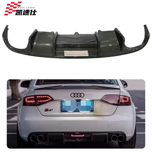Difusor Trasero de Fibra de Carbono Tipo <span class=keywords><strong>KB</strong></span> para Audi A4 S-Line RS4, Alto Rendimiento, Nuevo, con Luz, para Parachoques Trasero - Product Image 1