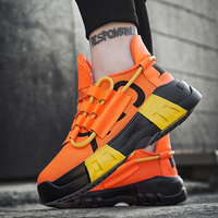 Sepatu Kasual Pria Fashion Sneakers Pria Bernapas Olahraga Luar Ruangan Sepatu Lari PU Mesh Sepatu Pria