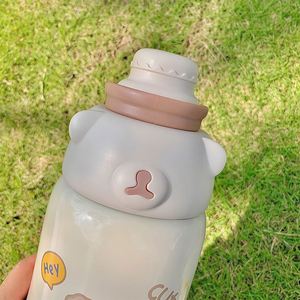 New 1130Ml Cute Kids Cartoon <b>Thermos</b> Cup Water <b>Bottle</b> Gold Plated <b>Thermos</b> With Straw High Color Value Stainless Steel - Product Image 4