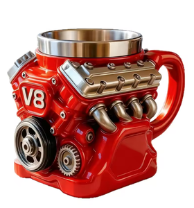 Taza 3D de Acero Inoxidable con Motor V8, Regalo para Entusiastas de Autos, Taza de Acero Inoxidable con Motor V8, Taza de Café Personalizada de 300 ml - Product Image 5